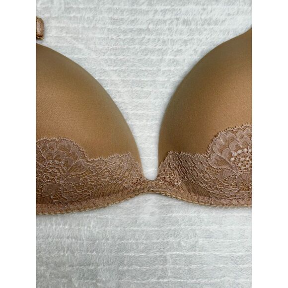STELLA MCCARTNEY Smooth & Lace Wireless Contour Bra, Padded, Nude, 32DD(E) - Picture 5 of 11